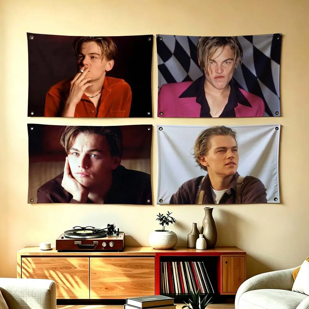 Famous Actor Young L-Leonardo Flags for Bedrooms Home Decor Items Outdoor Decors Garage Decoration Flaga