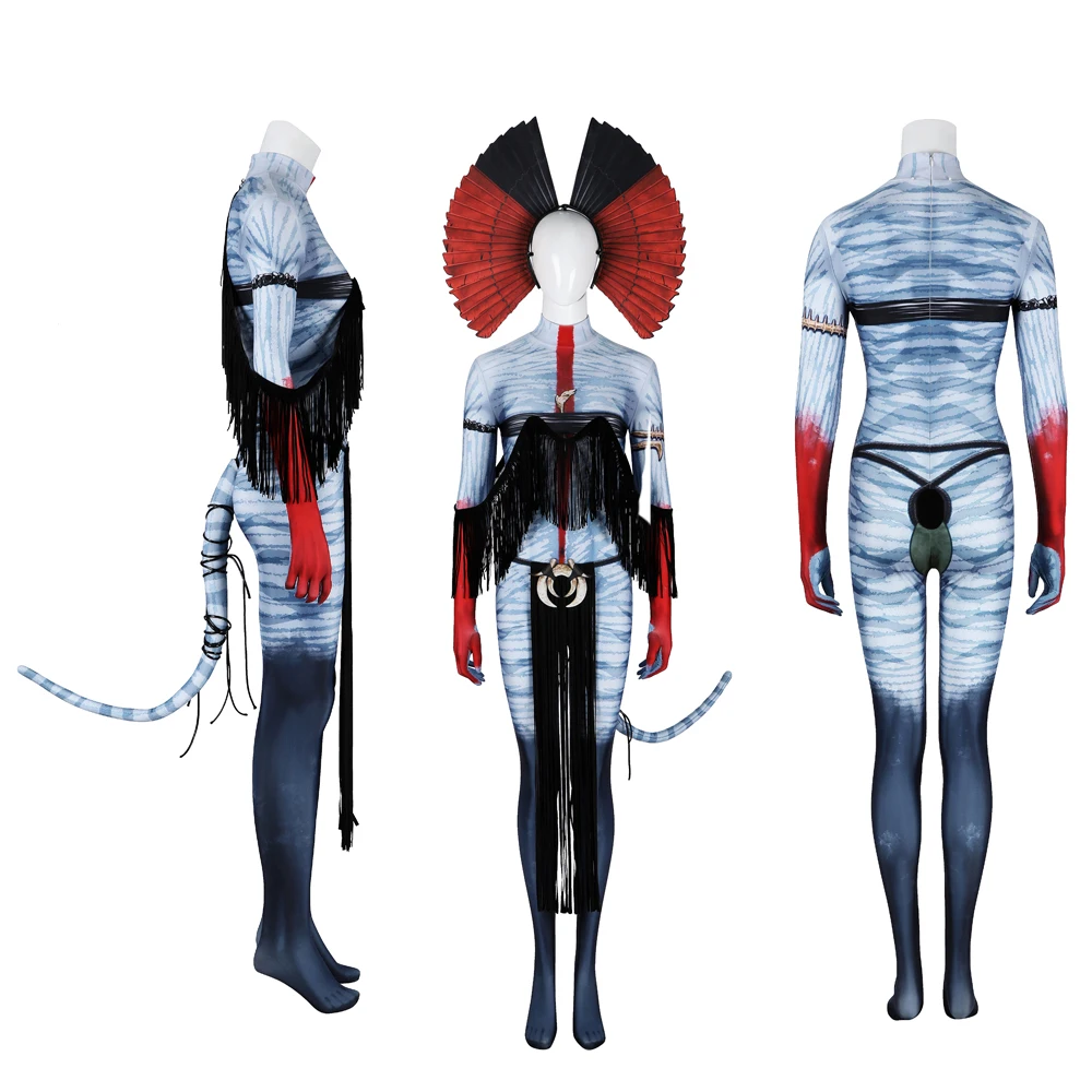 Nuevo disfraz de villano Varang, disfraz de película Avatar 3, tribu de fuego y ceniza, cabestro femenino, mono de mujer, Cosplay de Halloween