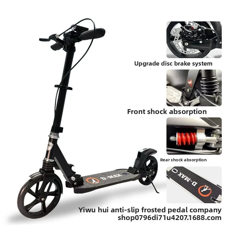 

Demaise Two Wheel Shock Absorbing Adult Kick Scooter Quick Fold A Decode Youth Kids Wholesale Europe US Market Title Case