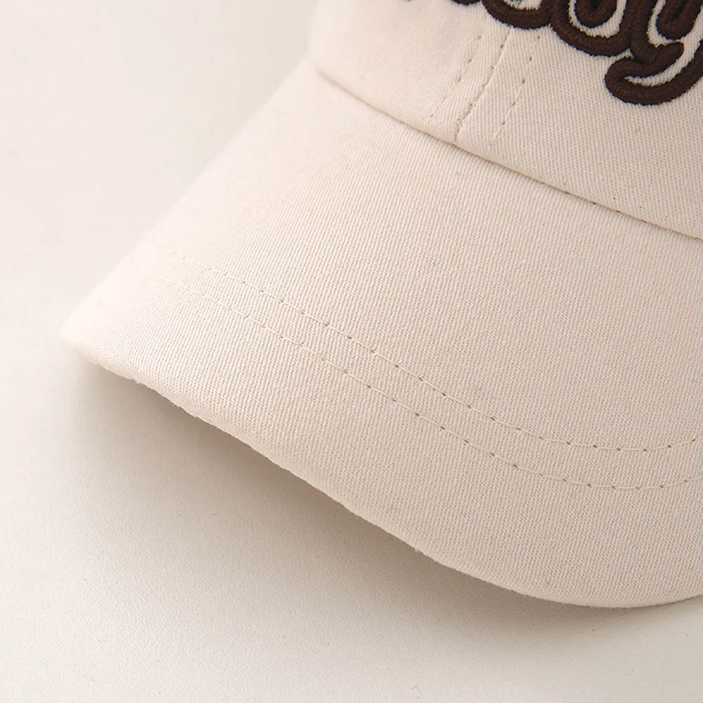 Summer Baseball Caps Solid Color Boys Girls Hat Cute Bear Spring Thin Breathable Mesh Adjustable Peaked Cap For Kids 2-8 Years