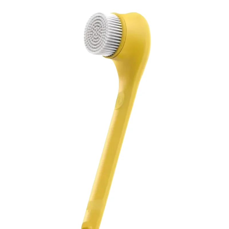 Waterproof Electric Rotating Bath Brush, Long Handle Anti Slip Body Back Scrubber with Soft & Stiff Bristles