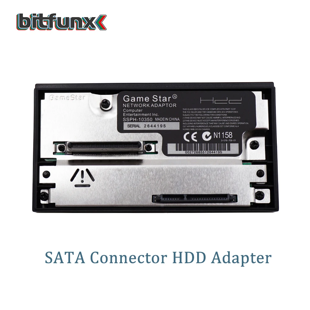 Adaptador BitFunx GameStar SATA compatible con disco duro HDD de 2,5 o 3,5 pulgadas para consola de juegos Playstation2 PS2