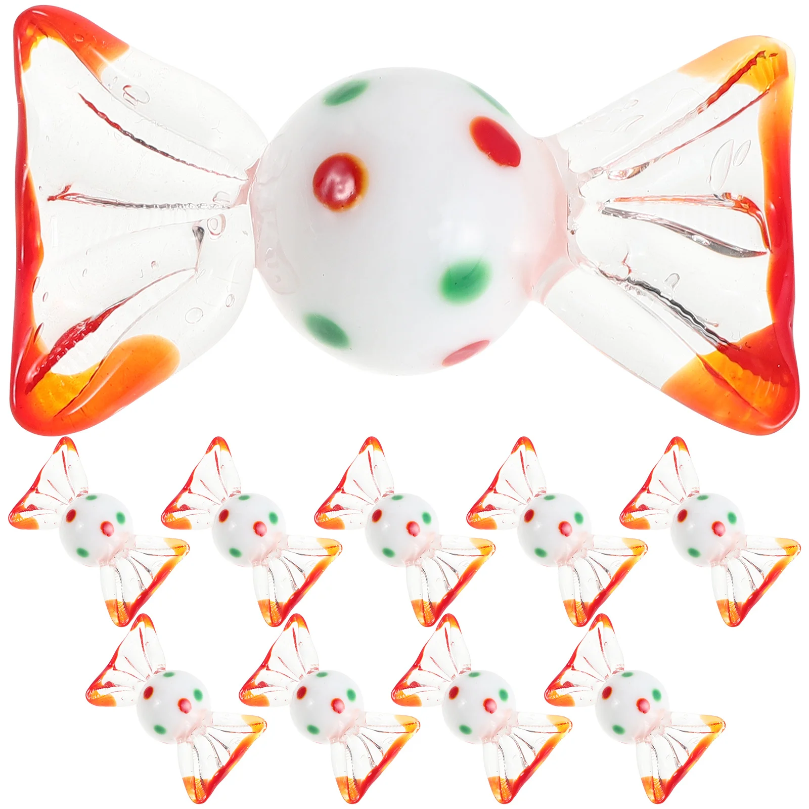 10 шт. О Ornament для конфет из стекла, винтажные декоративные шары для рождественской свадьбы