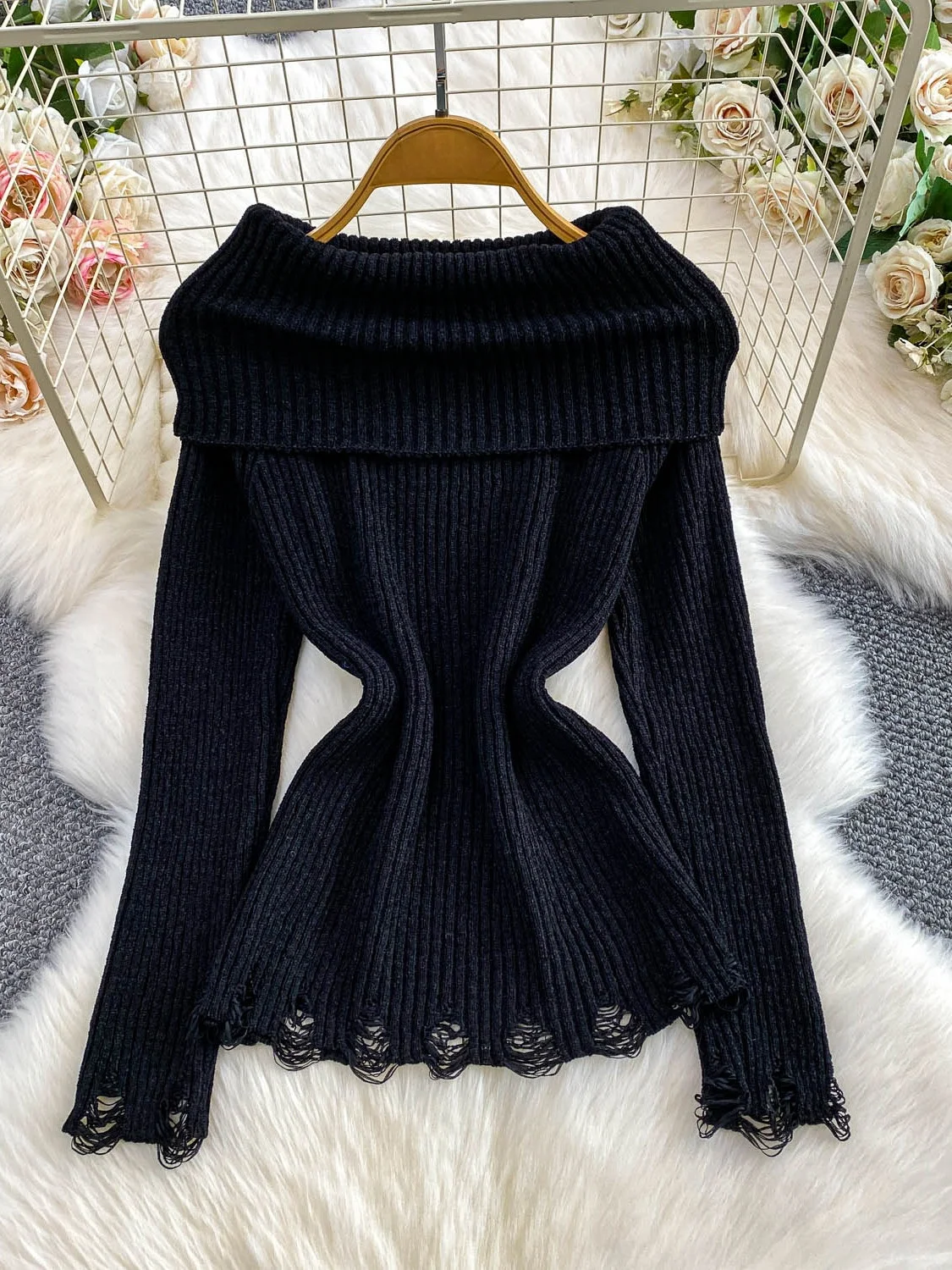 سترة نسائية محبوكة ذات ملمس عالي الجودة مقاس صغير قابلة للتنحيف ذات مظهر واحد سترة منسوجة بطبقة أساسية