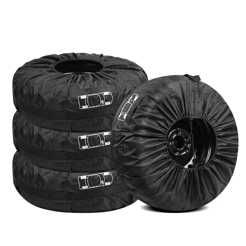 1/4pcs/Set Waterproof Universal Spare Tire Cover Case Polyester Auto Wheel Tire Storage Bags Auto Tyre Wheel Protector Dustproof