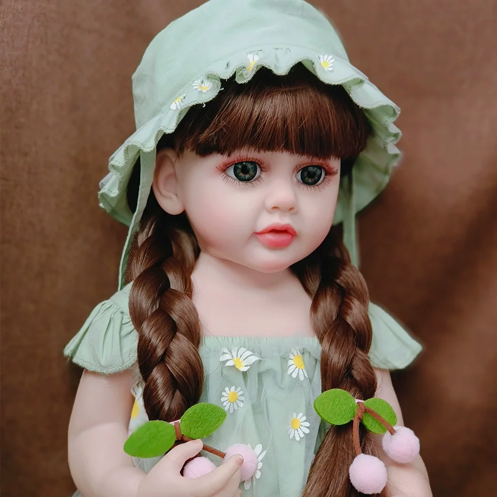 Reborn Baby Doll Full Body Silicone Waterproof Toddler Girl Doll Princess Lifelike Sof Touch Toy Christmas Gift