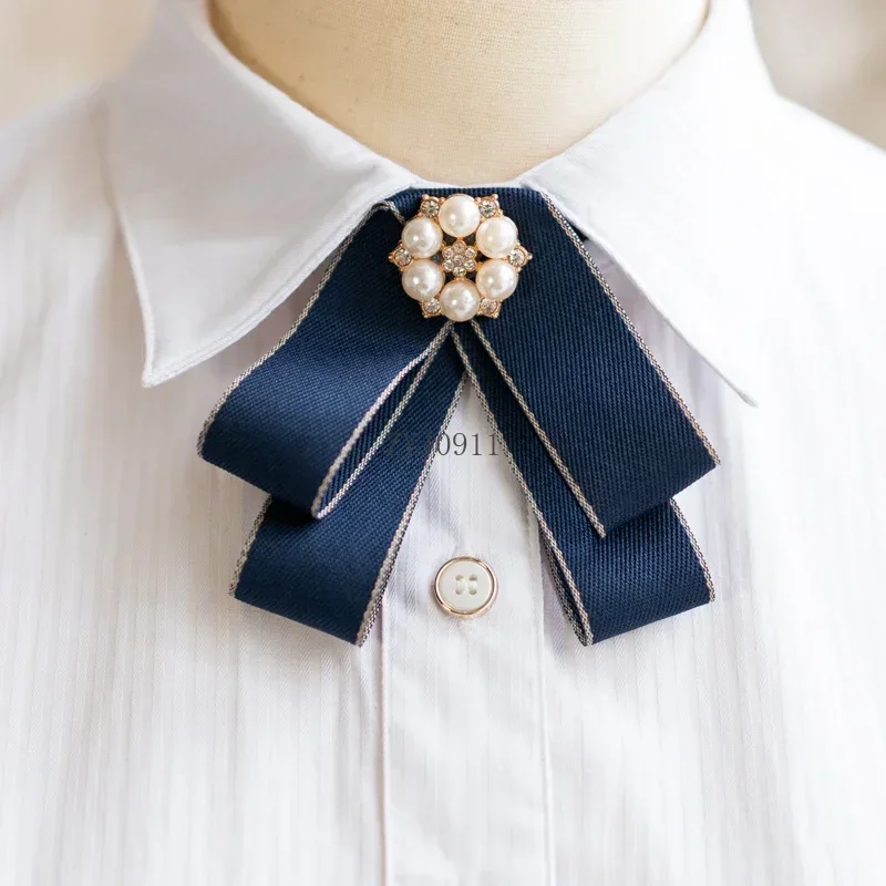 * Галстук-бабочка ручной работы, чистый цвет, галстук-бабочка в студенческом стиле, женская рубашка, униформа, платье с воротником, аксессуары с цветами, регулируемый эластичный бан