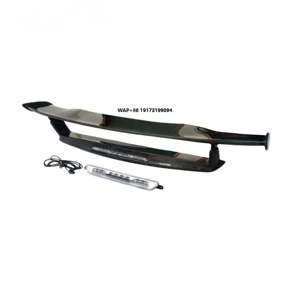 

High Quality GTR Style LED Lights Carbon Fiber Rear Spoiler Rear Wing for GTC Convertible Sports Car 2015-2022