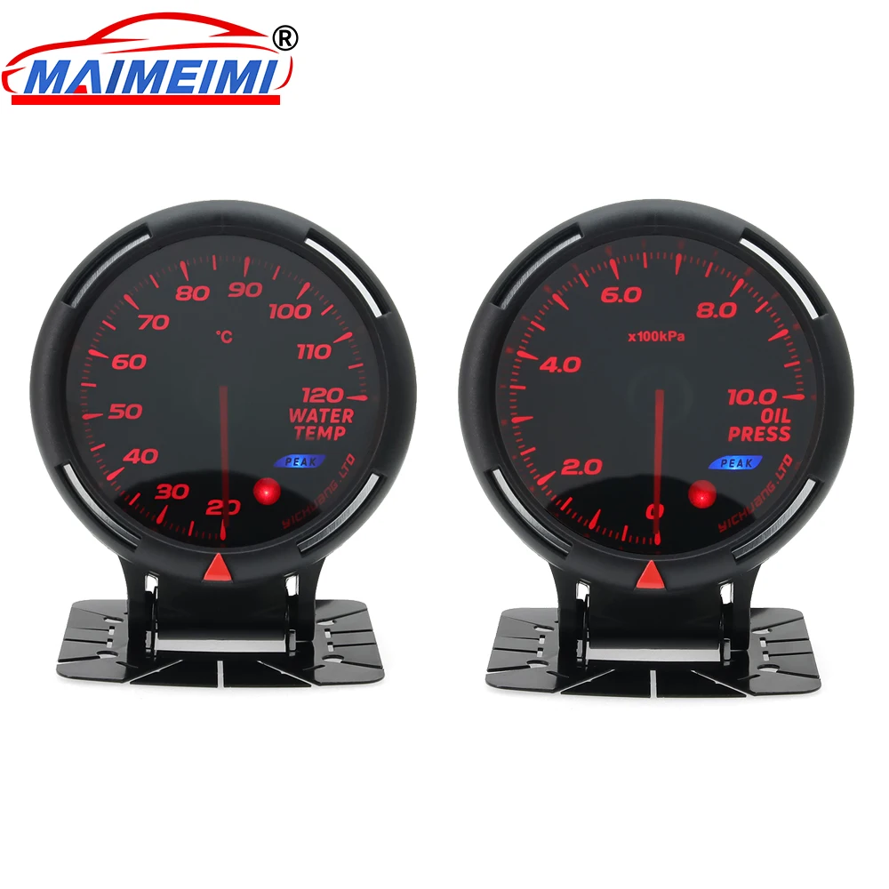 

Цифровой приборный дисплей 52 мм для автомобиля: указатель температуры воды, напряжения и давления масла с датчиком и красной подсветкой