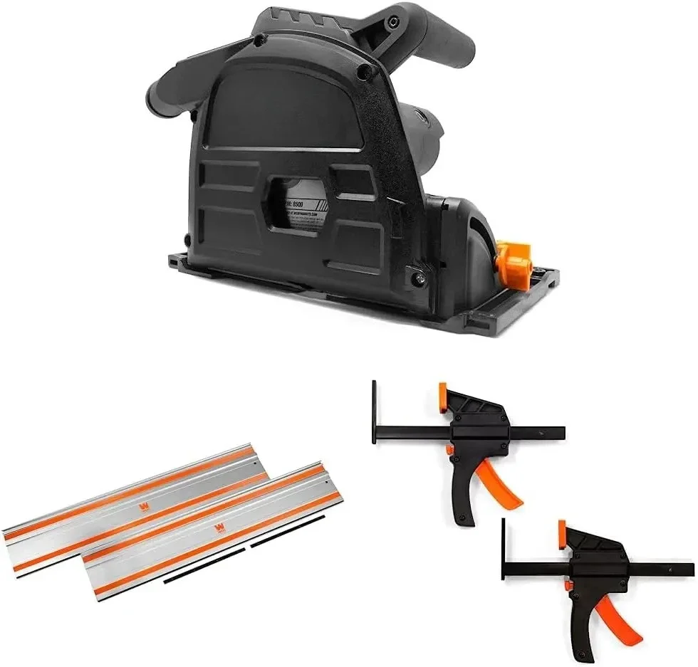 

CT1065 10-Amp 6.5-Inch Plunge Cut Sidewinder Circular Track Saw,Black & WEN CT9110 110-Inch Track Saw Track Guide Rail