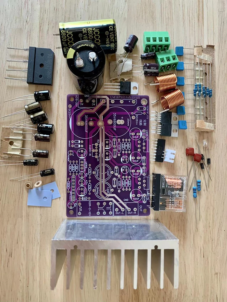 Плата усилителя LM1875 LM1875T, Hi-Fi аудио 2,0 двухканальный стерео Комплект «сделай сам»
