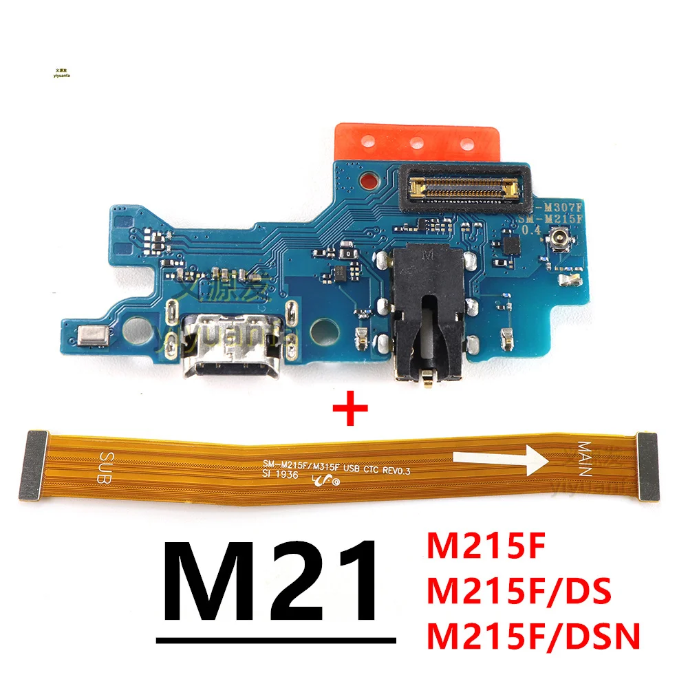 

For Samsung Galaxy M21 SM-M215F M215 USB Type-C Micro Charger Charging Port Dock Connector Microphone Main Board Flex Cable