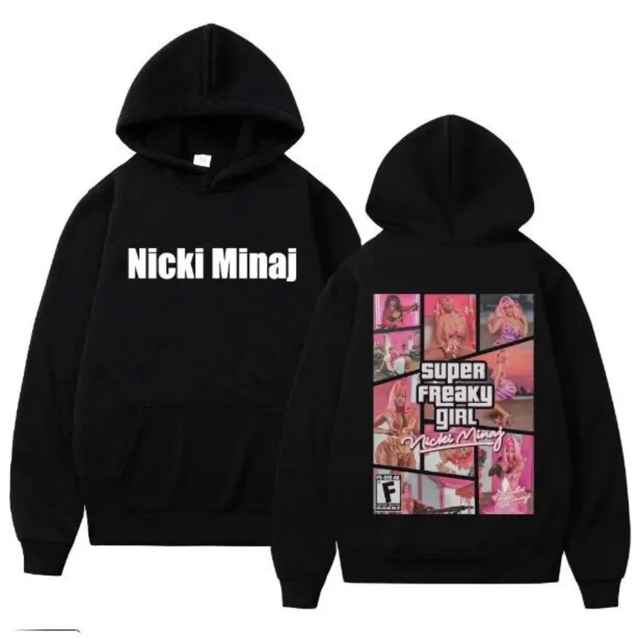 

Rapper Nicki Minaj Super Freaky Girl Oversized Women/Men Hoodie Sweatshirt Streetwear Hip Hop Pullover Hooded Jacket Outerwear