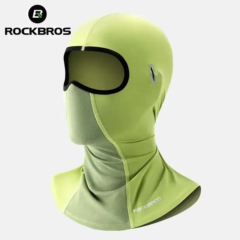 

ROCKBROS защита от ультрафиолета, летняя крутая Балаклава из ледяного шелка, анти-УФ-защита, велосипедная полнолицевая кепка, головные уборы для верховой езды, дышащие маски