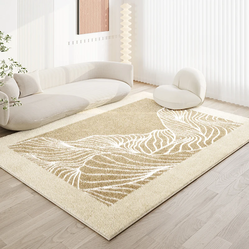 

Modern Wabi Sabi Style Large Area Soft Living Room Carpet Thickened Plush Fluffy Bedroom Carpets Dirtresistant Washable Home Rug