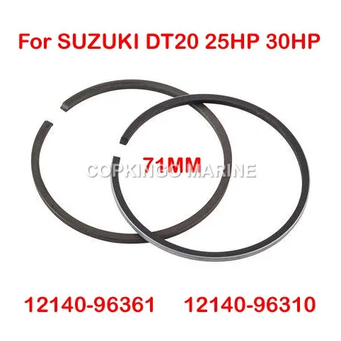 Boat Piston Ring Set 71mm for Suzuki DT20 25HP 30HP outboard motor 12140-96310 12140-96361