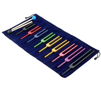 9pcs Tuning Fork Set, Tuning Fork for Healing Chakra, Sound Therapy, Keeping Body, Mind and Spirit in Perfect Harmony