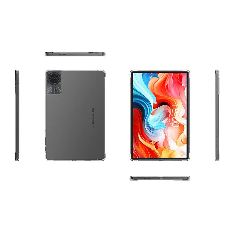 

Transprent Case For Teclast T50 Plus 11 inch 2025 Four Corner Anti-drop Soft Silicone Full Protective Cover