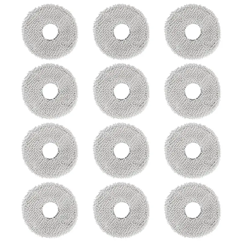 

B17B Pack Of 12 Wipes Spare Parts For Xiaomi X10+&Dreame L10S Ultra/L10 Ultra Robot Vacuum Cleaner, Microfibre Wet Mop Pads