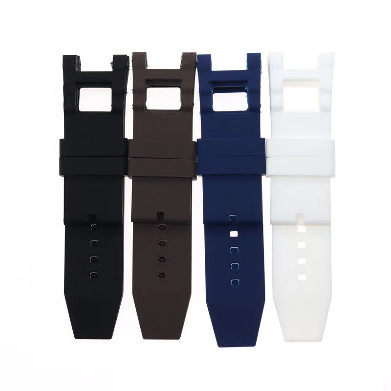 Replacement Silicone Strap for Invicta Russian 28mm Large Dial Concave Black Brown Blue Wristband Accessories