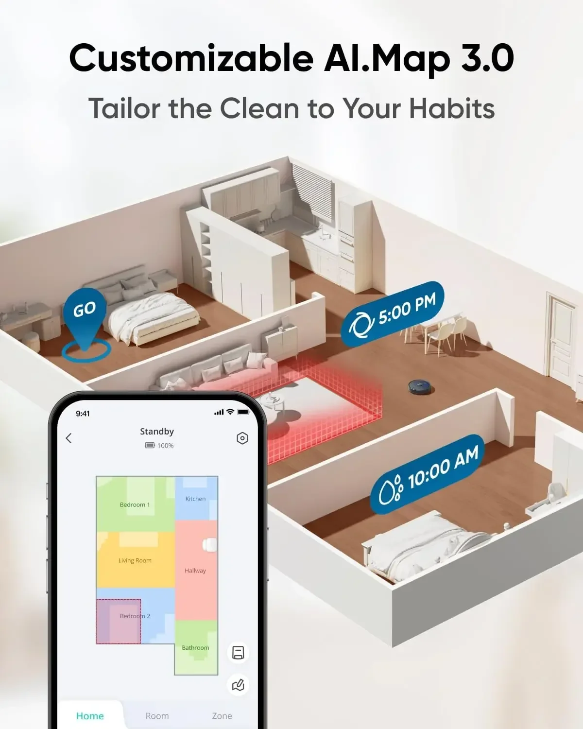 eufy X10 Pro Omni Robot Vacuum and Mop with 8,000 Pa Suction, Dual Mops with 12 mm Auto-Lift and Carpet Detection, AI Obstacle