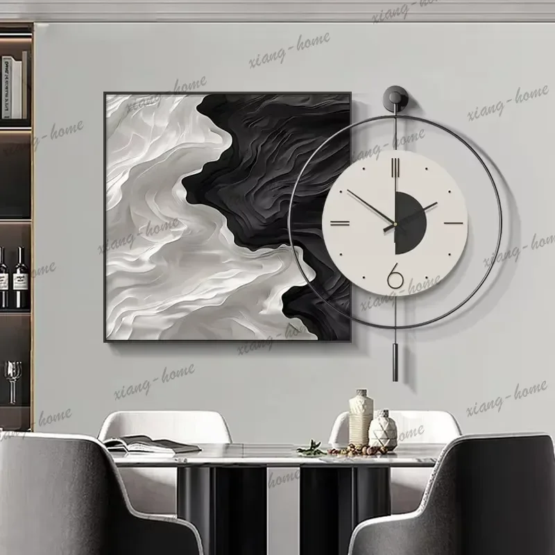 LJY Living Room Nordic Wall Clock Silent Design Elegant Home Aesthetic Wall Clock Big Size Modern Horloges Murales Decoration
