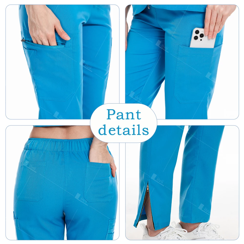 Vêtements de Travail Clinique de Haute Qualité pour Femme Uniformes Médicaux, Ensembles artificiel astiques, Générateurs d'Hôpital, Pantalon Haut, Accessoires de Soins Infirmiers, Nouvelle Collection