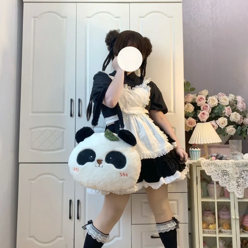 Cute Panda Plush Backpack Animal Pattern Large Capacity Backpack Adjustable Student Backpack Fashion Everyday Casual Outdoor Bag