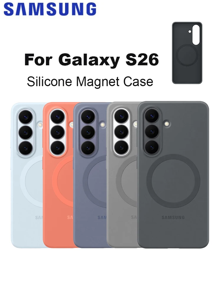 Oryginalne silikonowe etui magnetyczne Samsung do telefonu Galaxy S26 z magnetyczną osłoną ochronną. — zdjęcie produktu 7