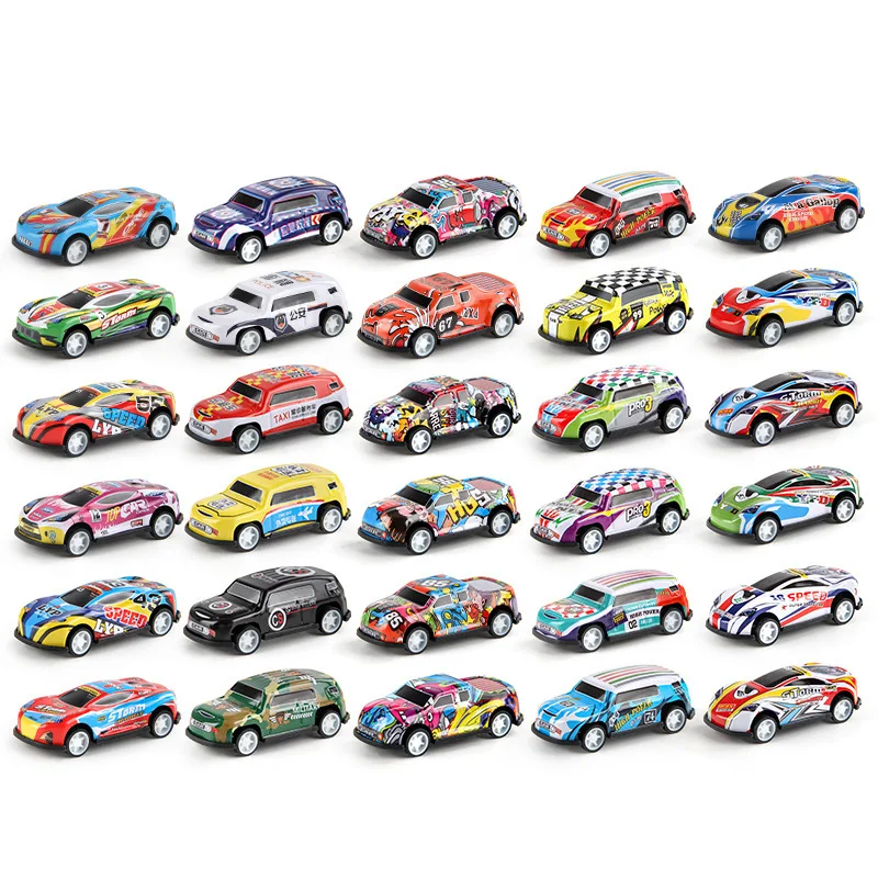 Children's Puzzle Metal Car Model Toy 1:72 Alloy Racing Car 30 Sets Alloy Toy Car Color Box Set Gift