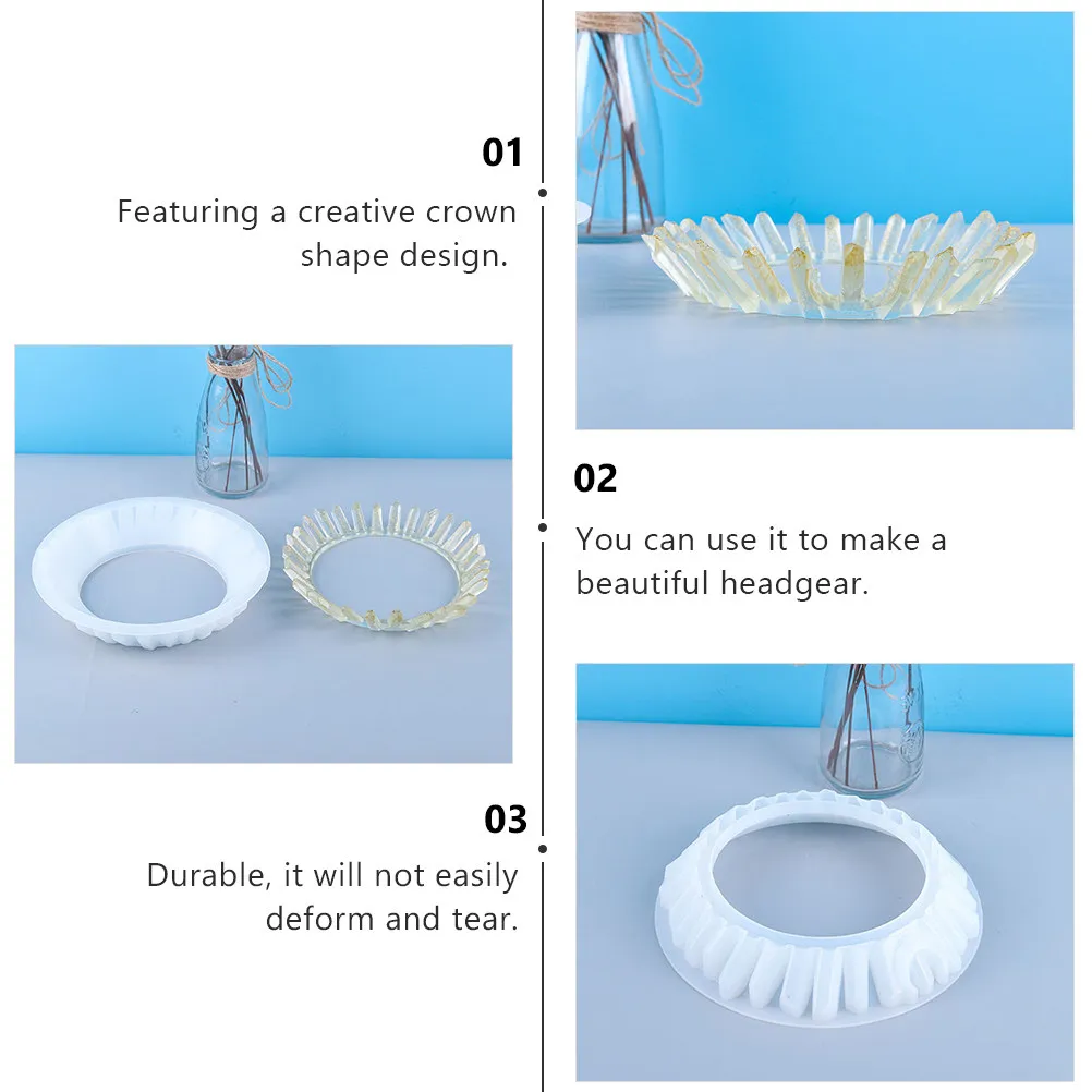 

Высококачественная силиконовая форма для корон, для поделок своими руками, не выцветающая, моющаяся, многоразовая, для эпоксидной смолы, простой ручной дизайн, силиконовая форма-штамп