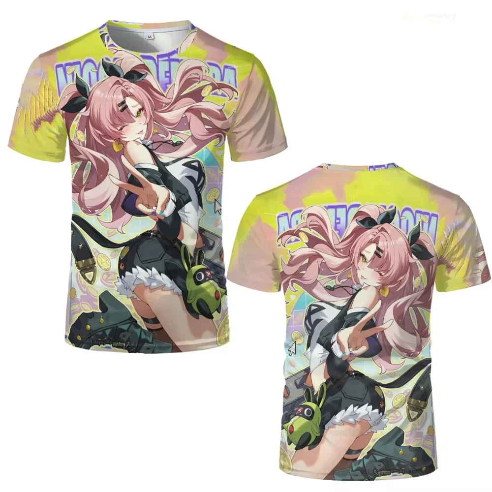 

Футболки Game Zenless Zone Zero с 3D принтом, мужская мода, повседневная уличная одежда с короткими рукавами и круглым вырезом, одежда унисекс для косплея