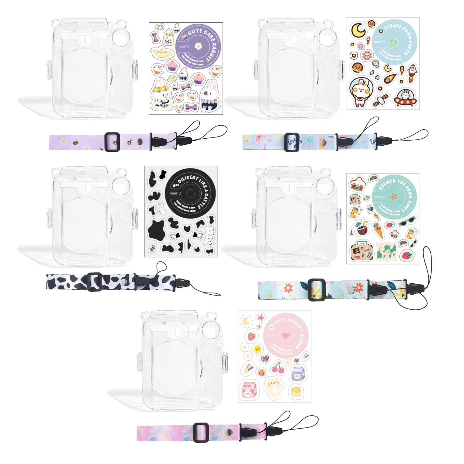 Clear Case Bundle Kit Protection for Mini 12 Instant Film Camera Accessories