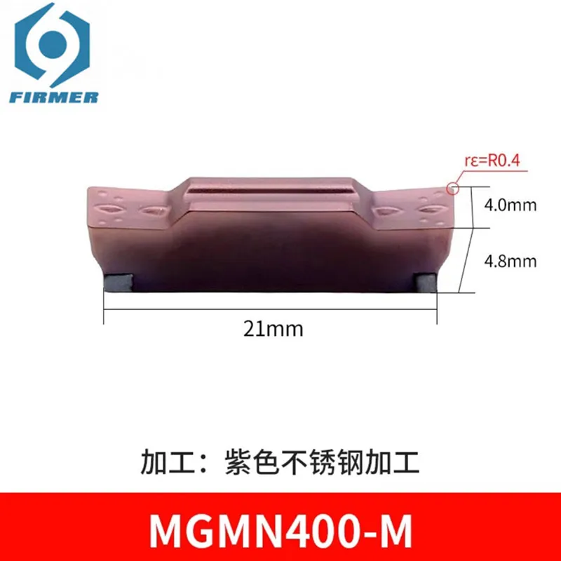 10 조각 CNC 홈 가공 및 절단 블레이드 퍼플 스테인레스 스틸 가공 MGMN 150/200/250/300/400/500/600-G-ZP152