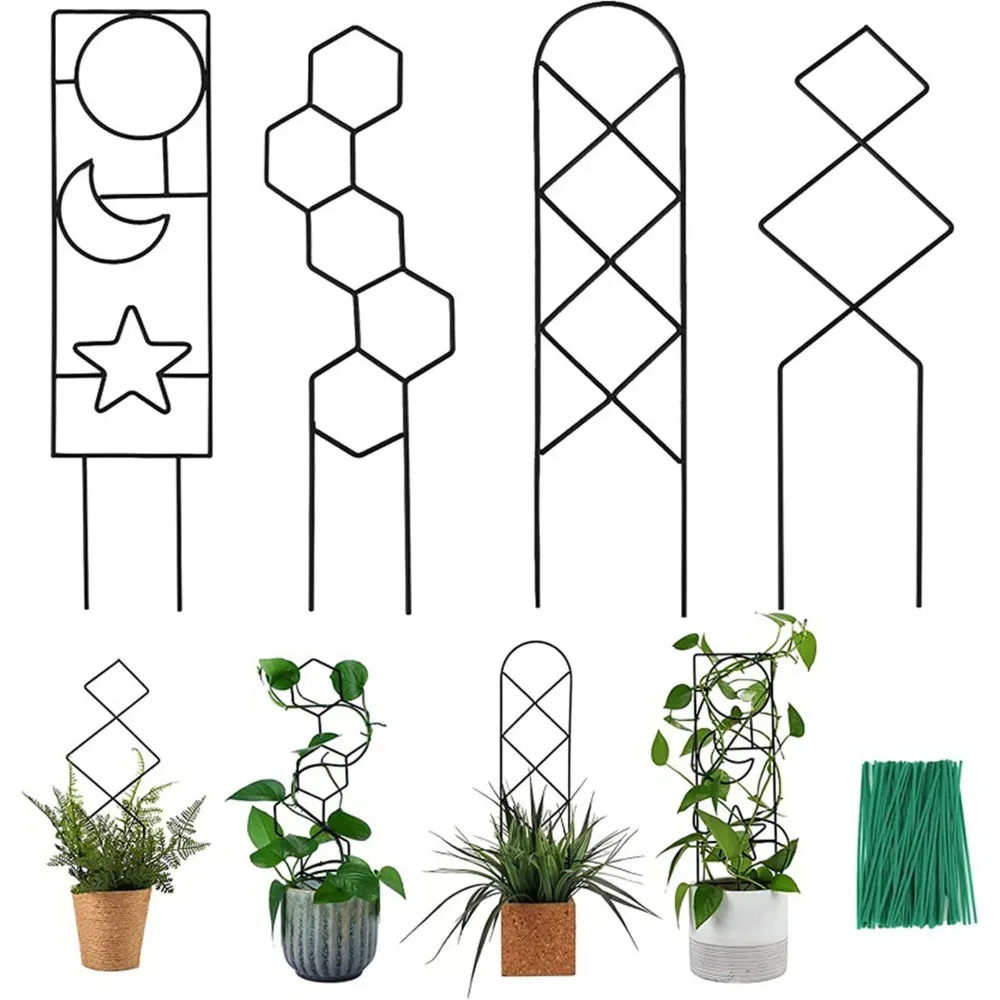 Climbing Plant Trellis, Plant Support, Garden Stake Frame, Climbing Frame, Iron Trellis Stand, Garden Decoration