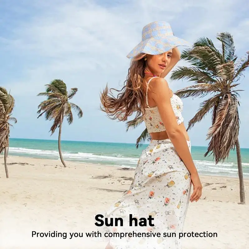 Wide-Brimmed Hat Women UPF50 Sun Protection Wide Brimmed Hat Sun Hat Womens Wide Brimmed Hat Sun Protection Womens Beach Hat For