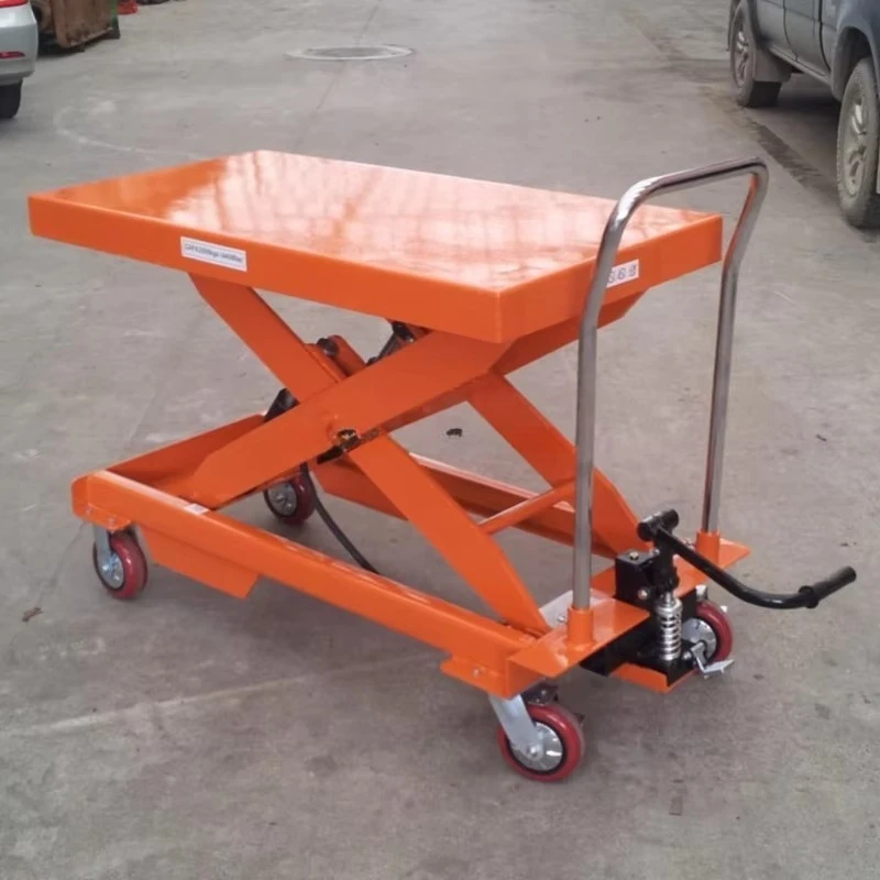 Adjustable Manual Hydraulic Lifting Scissor Platform 2 Ton Lifting 1 Meter Factory Promotion