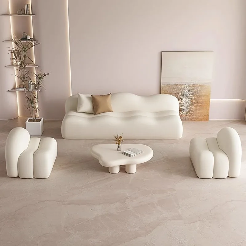 Cream style sofa, living room household small apartment modern light luxury beauty salon creative reception bedroom double