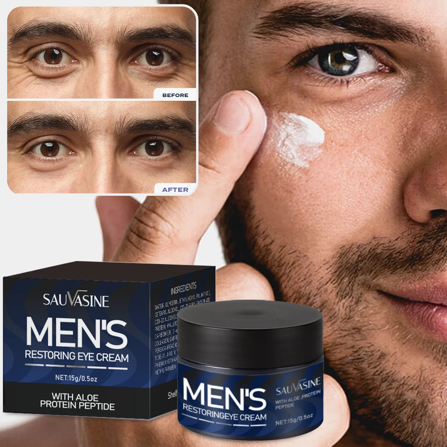 

Men Eye Cream Moisturizing Anti Aging Anti Wrinkle Remover Under Eye Dark Circle Remover Eye Care