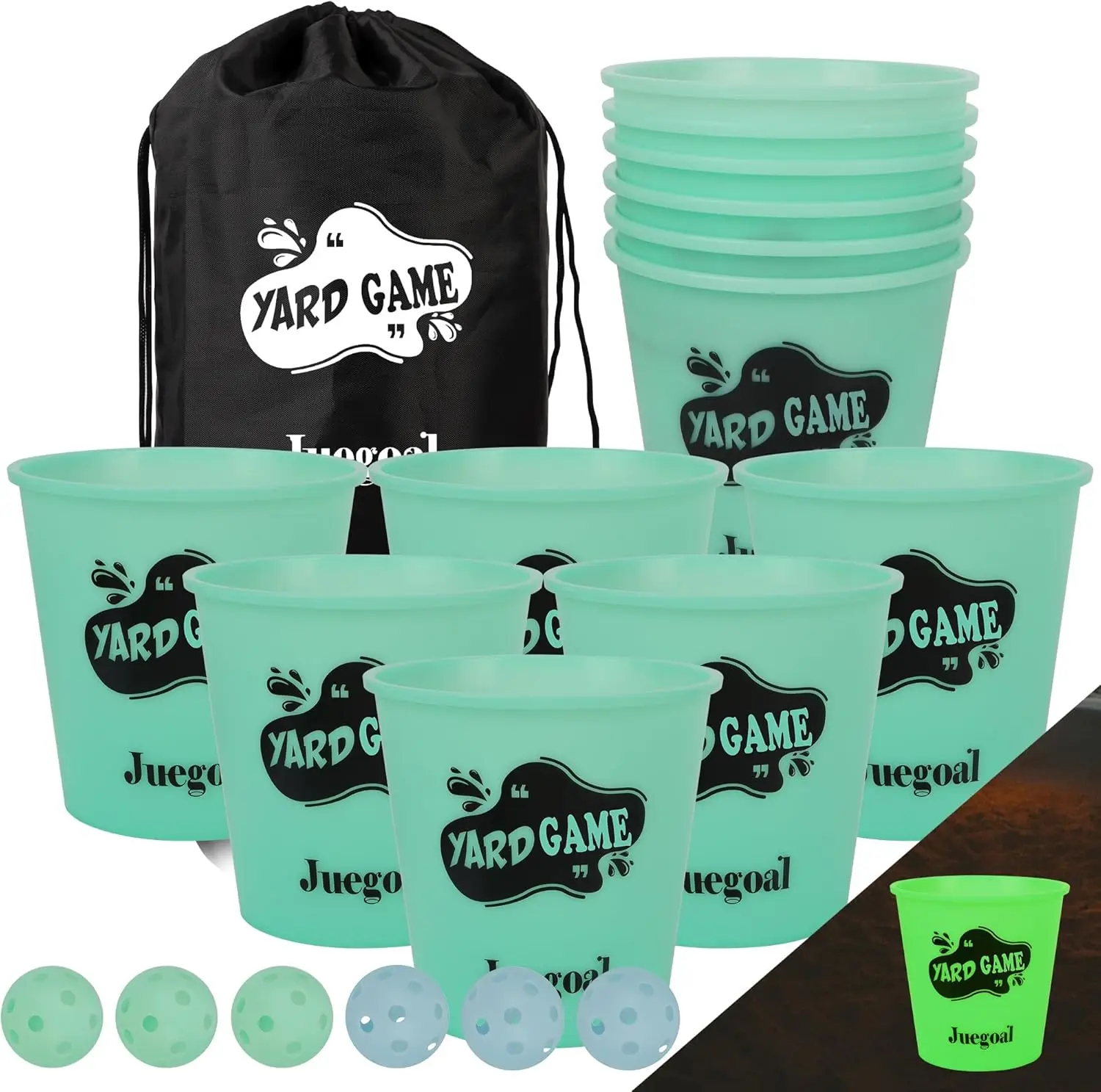 

Outdoor Giant Yard Pong Game Set for Beach, Camping, Lawn and Backyard Toss Throwing Fun