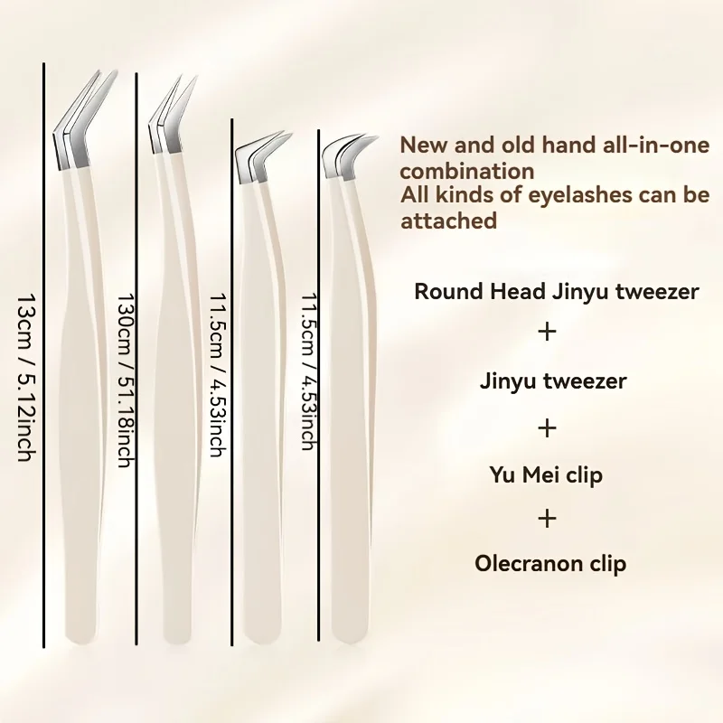 Fiber Tip Eyelash Extension Tweezer Volume Isolation Precise Lash Tweezers Nano Technology Eyebrow From Makeup Eyelash Tweezers