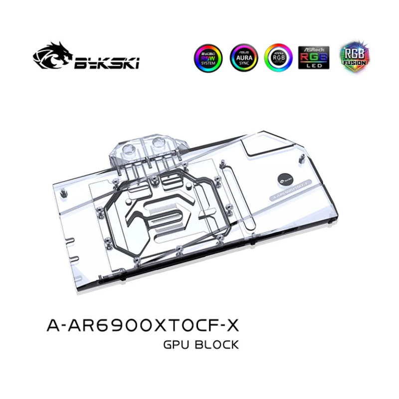 Bykski A-AR6900XTOCF-X Water Block สําหรับ ASROCK Radeon RX6900XT OC Formula 16G GPU การ์ด/ทองแดงหม้อน้ําทําความเย็น