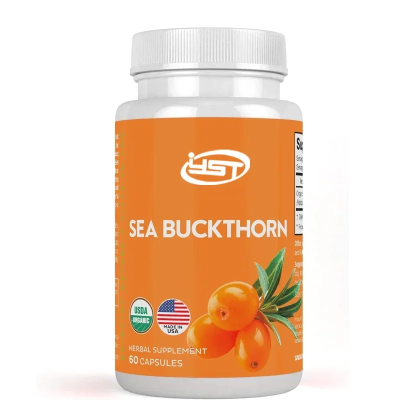 Sea Buckthorn Capsules 1000mg | Natural Sources of Omega 3, Omega 6, Omega 7, and Omega 9 | 60 Capsules