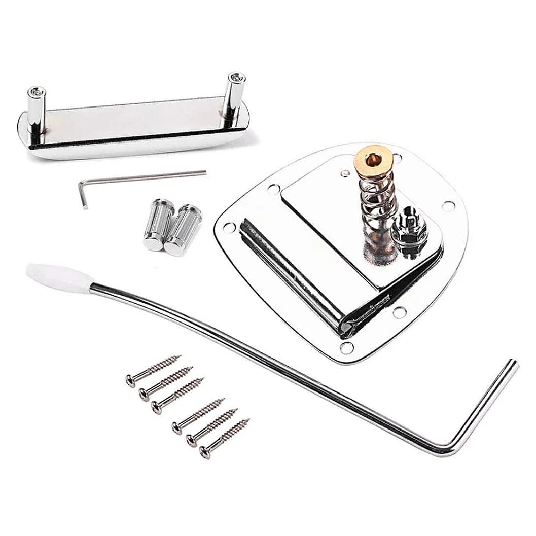 

Y44A HOT Металлический набор мостов тремоло, винты, гаечные ключи для гитары, сменные аксессуары, простота в эксплуатации - серебро