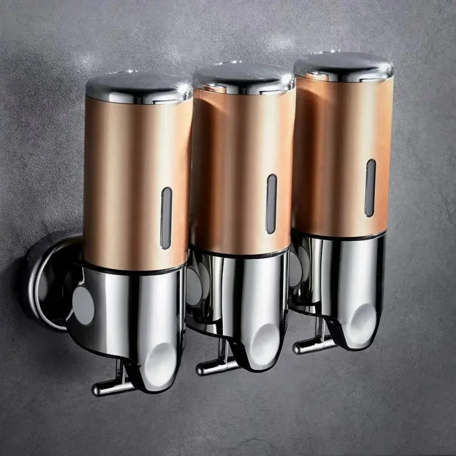 Wall Mounted Manual Push Foam Soap Dispenser Hand Sanitizer Shower Gel Dispenser High Quality Hotel Home Bathroom Supplies
