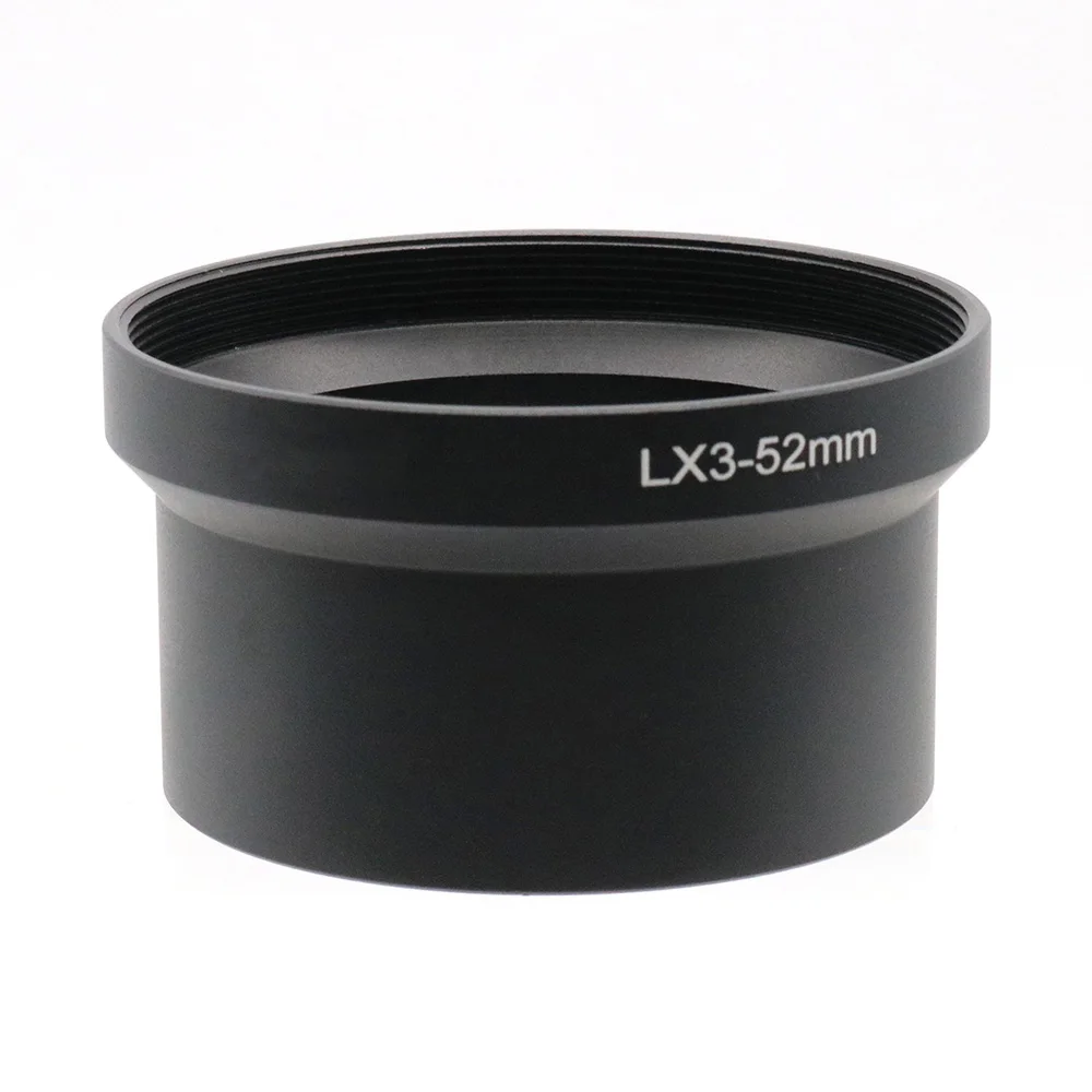 Metal Lens Adapter Tube Ring, Mount Filtro para Panasonic Lumix DMC-LX3 Camera, 52mm