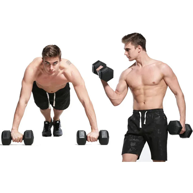 Hexagonal Dumbbell Fitness Weight Lifting Exercise Dumbbell Fitness Equipment Arm Muscle Training Home Fitness Equipment