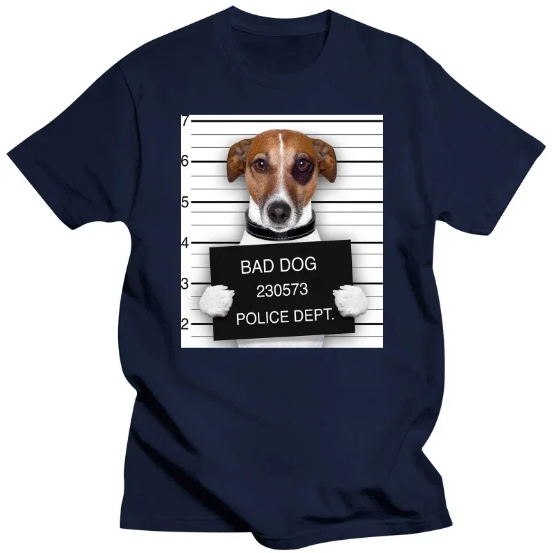 Classic Funny Jack Russell Terrier T Shirt Men's Short-Sleeve Bad Dog T-shirt Pre-shrunk Cotton Streetwear Tee Tops Merchandise