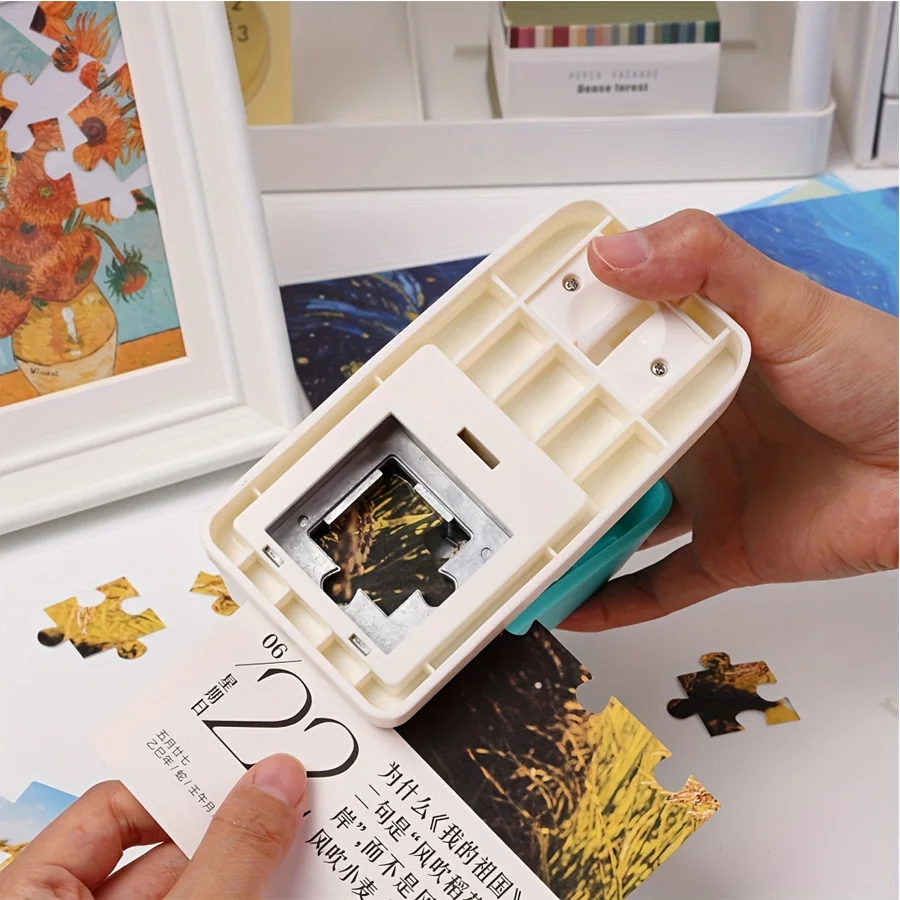 1pc Jigsaw Puzzle Maker - DIY Photo and Pattern Punch, Personalized jigsaw puzzle customization photo jigsaw puzzle making tool