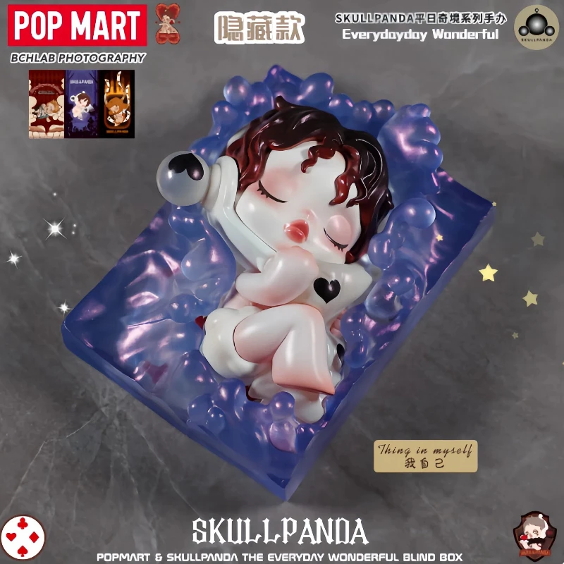 

Genuine POPMART SKULLPANDA The Everyday Womderful Blind Box Kawaii Anime Figure Cute Doll Mystery Box Desktop Toys Trendy Gifts